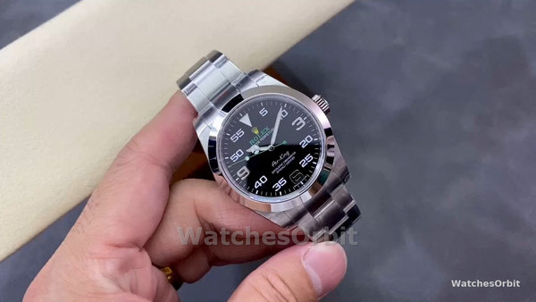 Rolex Air-King Stainless Steel Black Arabic Dial 116900 40mm Mens Replica Watch