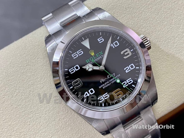 Rolex Air-King Stainless Steel Black Arabic Dial 116900 40mm Mens Replica Watch