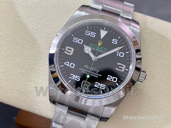 Rolex Air-King Stainless Steel Black Arabic Dial 116900 40mm Mens Replica Watch