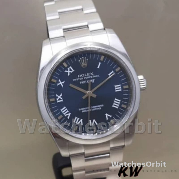 Rolex Oyster Perpetual Air-King 114200 Blue Dial 34mm Unisex Replica Watch