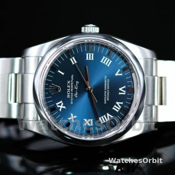 Rolex Oyster Perpetual Air-King 114200 Blue Dial 34mm Unisex Replica Watch