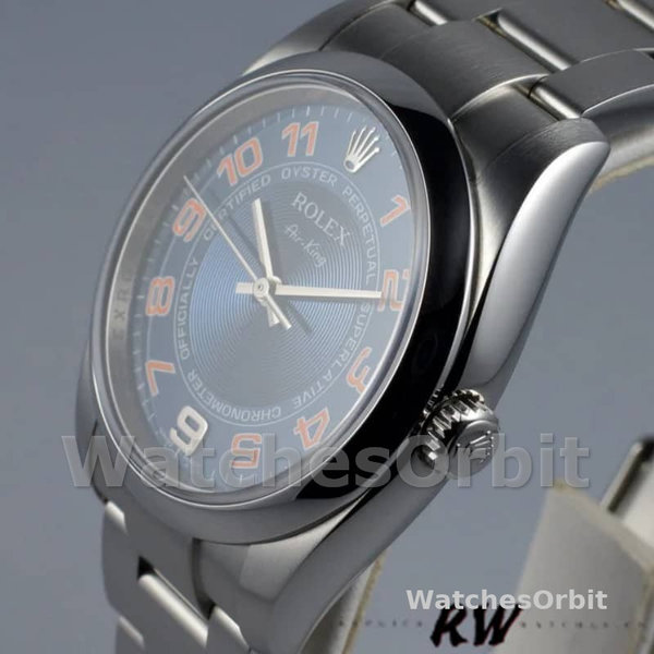 Rolex Oyster Perpetual Air-King 114200 Concentric Blue Dial 34mm Unisex Replica watch
