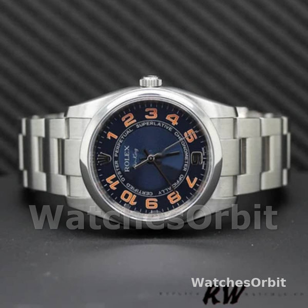 Rolex Oyster Perpetual Air-King 114200 Concentric Blue Dial 34mm Unisex Replica watch