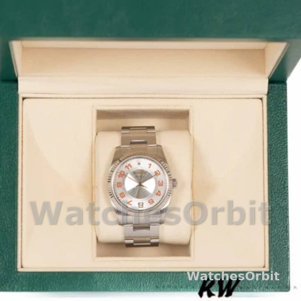 Rolex Oyster Perpetual Air-King 114200 Concentric Silver Dial 34mm Unisex Replica watch