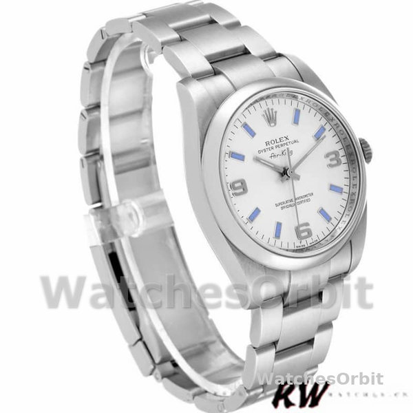 Rolex Oyster Perpetual Air-King 114200 Silver Dial 34mm Unisex Replica watch