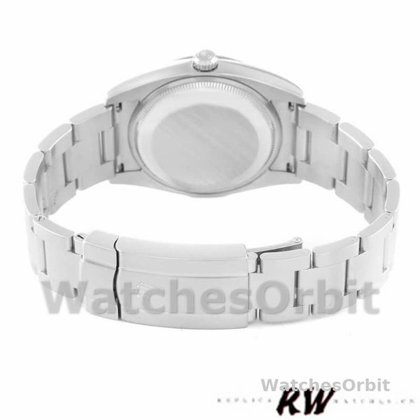 Rolex Oyster Perpetual Air-King 114200 Silver Dial Pink Baton 34mm Unisex replica watch