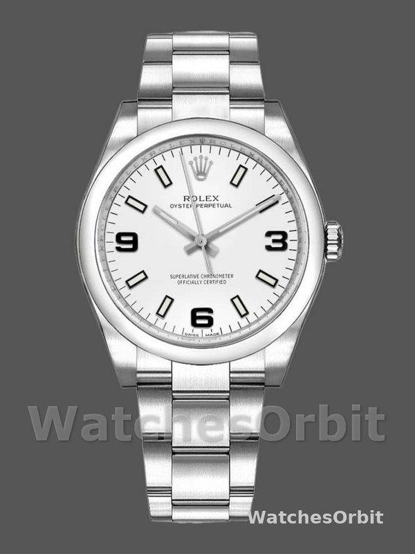 Rolex Oyster Perpetual Air-King 114200 White Dial 34mm Automatic Unisex replica watch