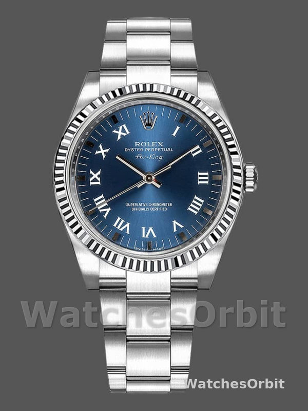 Rolex Oyster Perpetual Air-King 114234 Blue Dial 34mm Unisex Replica Watch