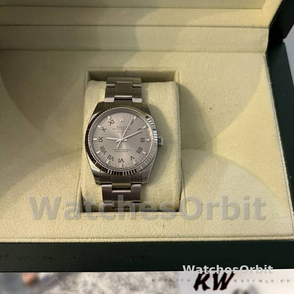 Rolex Oyster Perpetual Air-King 114234 Silver Dial 34mm Unisex replica watch