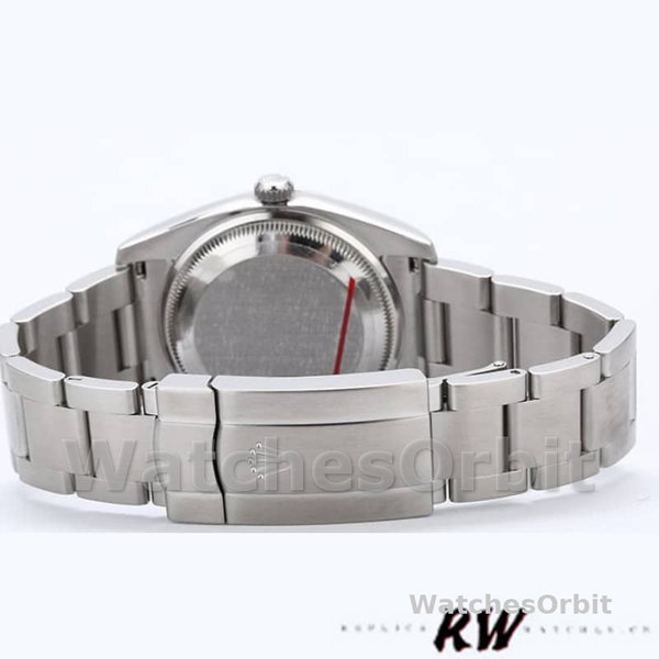 Rolex Oyster Perpetual Air-King 114234 Silver Orange Arabic Dial 34mm Unisex Replica Watch