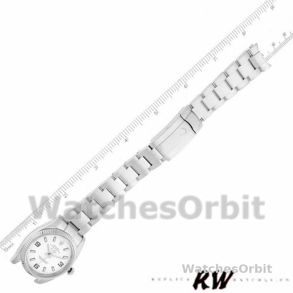 Rolex Oyster Perpetual Air-King 114234 White Arabic Dial 34mm Unisex Replica Watch