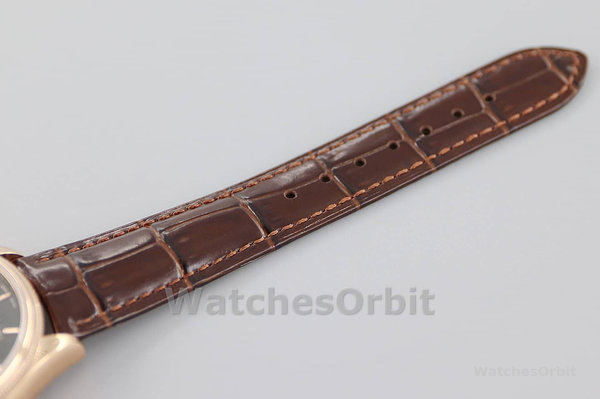 Rolex Cellini Date 50515 Brown Leather Black Index Dial 39mm Mens Replica Watch