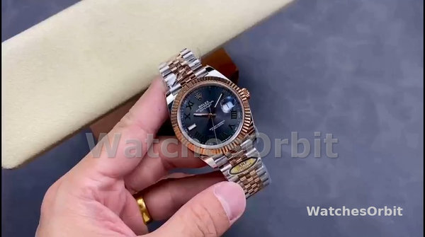 Replica Rolex Datejust 126231 0029 Slate Grey Wimbledon Roman Dial & Fluted Bezel 36mm