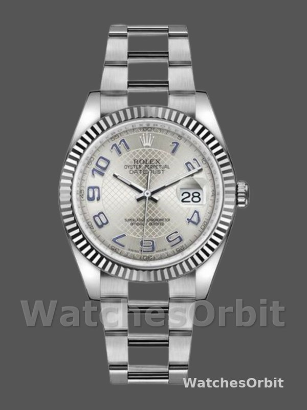 Rolex Datejust 116234 Silver Dial Fluted Bezel 36mm Unisex Replica Watch