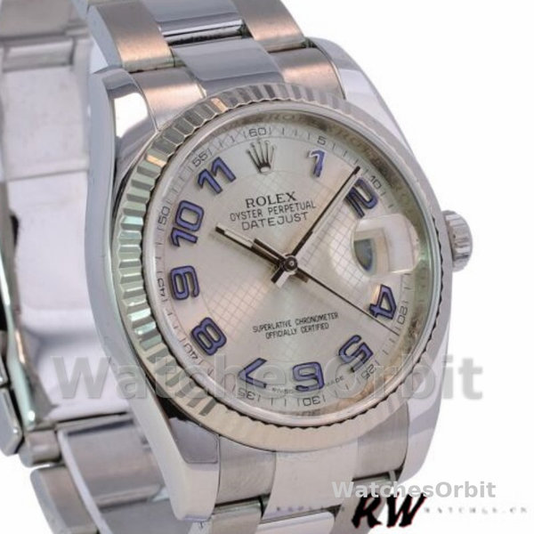 Rolex Datejust 116234 Silver Dial Fluted Bezel 36mm Unisex Replica Watch