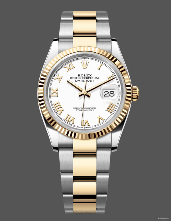 Rolex Datejust 126233 White Roman Dial 36MM Unisex Replica Watch