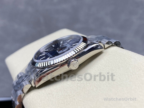 Rolex Datejust 126234 Fluted Bezel Blue Fluted Motif Dial 36MM Unisex Replica Watch