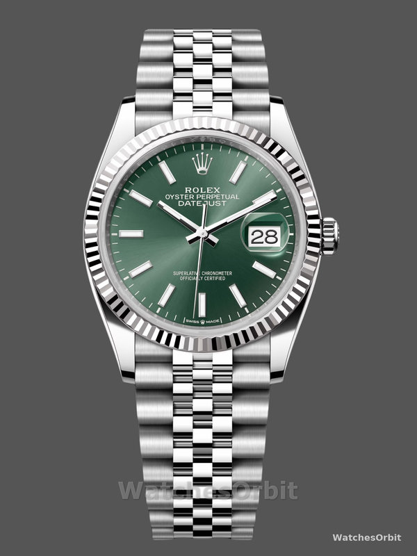 Rolex Datejust 126234 Stainless Steel Mint Green Dial 36MM Unisex Replica Watch
