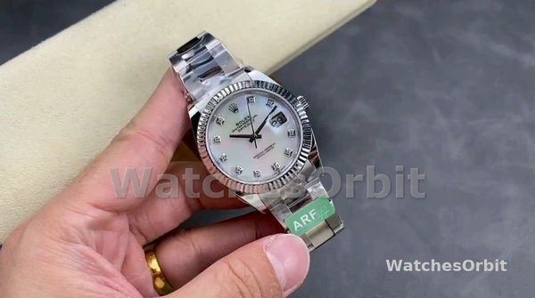 Rolex Datejust 126334 Fluted Bezel White MOP Dial 41MM Mens Replica Watch