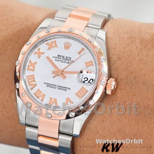 Rolex Datejust 178341 White Roman Numeral Dial 31MM Lady Replica Watch