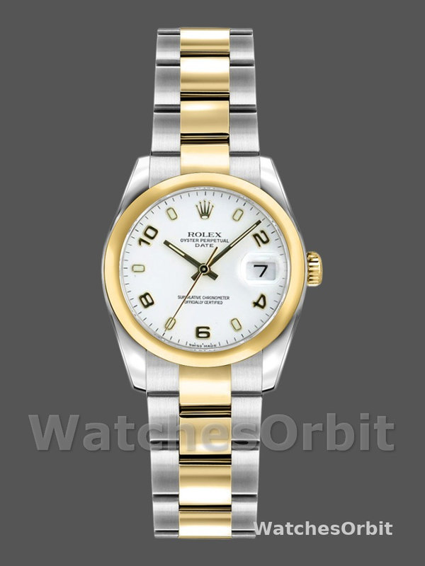 Rolex Datejust 179163 White Arabic Dial Domed Dezel 26MM Lady Replica Watch