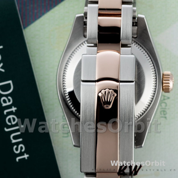 Rolex Datejust 179171 Diamond Black Dial Fluted Bezel 26MM Lady Replica Watch