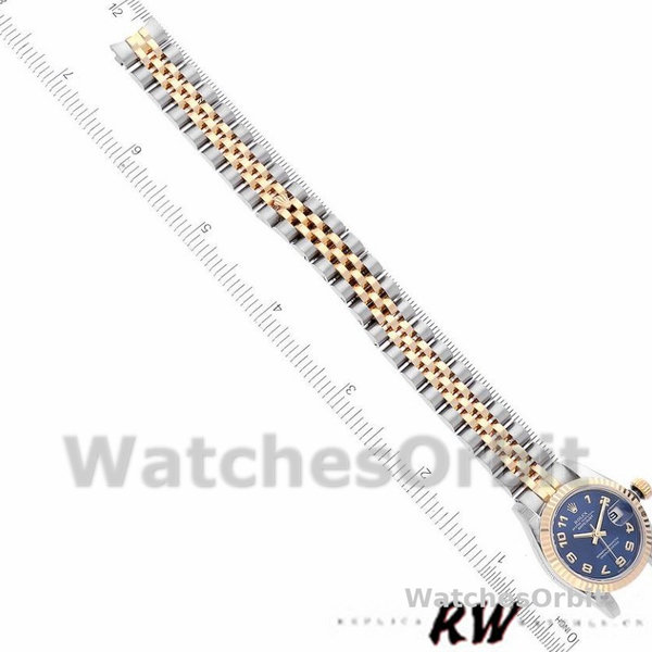 Rolex Datejust 179173 Concentric Circle Blue Dial Fluted Bezel 26MM Lady Replica Watch