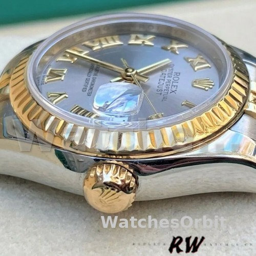 Rolex Datejust 179173 Grey Roman Numeral Dial 26MM Lady Replica Watch