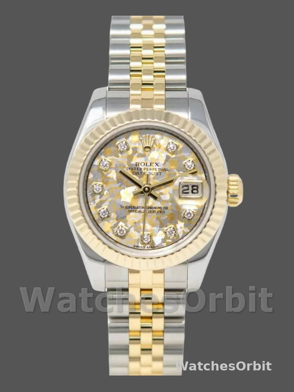 Rolex Datejust 179173 Jubilee Crystal Grey and Champagne Dial 26MM Lady Replica Watch