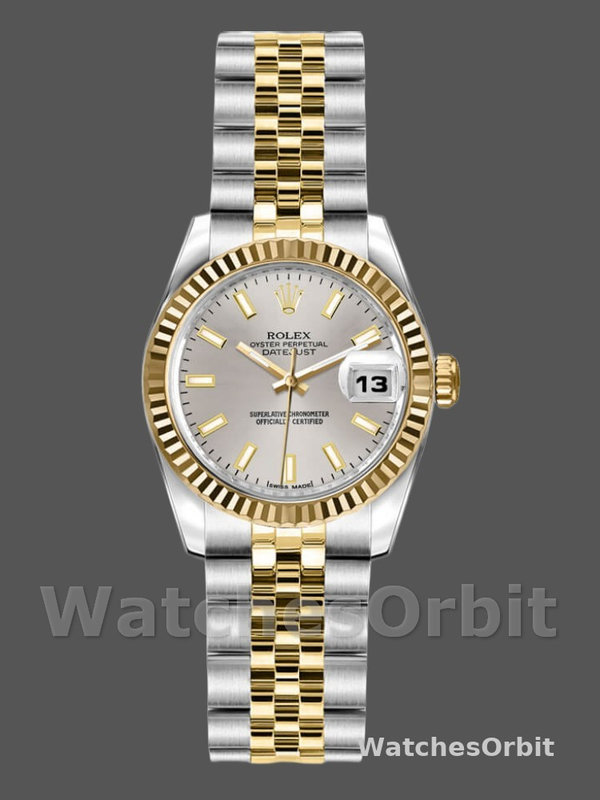 Rolex Datejust 179173 Silver Index Dial Fluted Bezel 26MM Lady Replica Watch