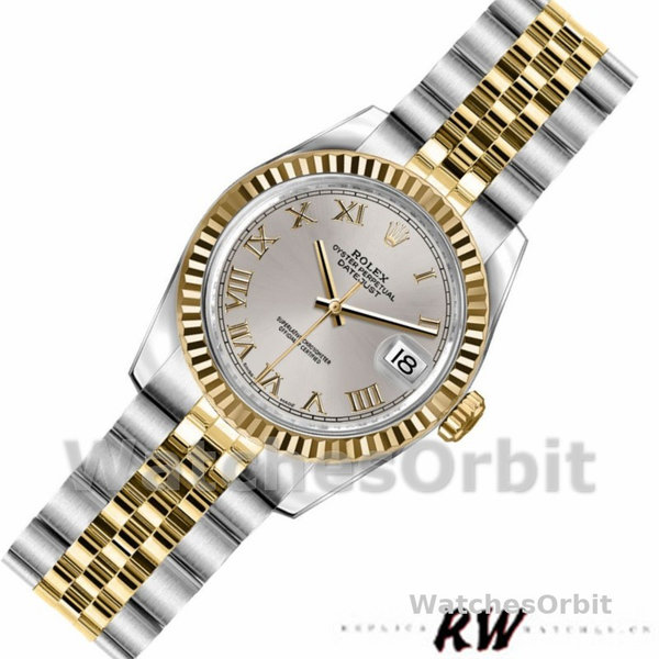 Rolex Datejust 179173 Silver Roman Numeral Dial 26MM Lady Replica Watch