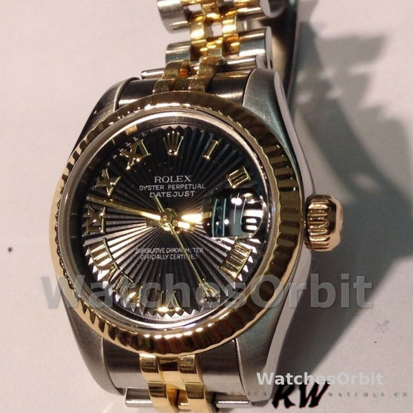 Rolex Datejust 179173 Sunbeam Silver Dial Fluted Bezel 26MM Lady Replica Watch
