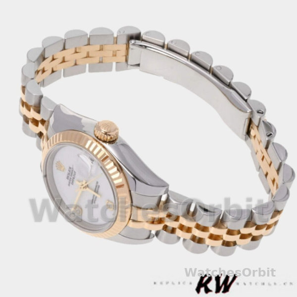 Rolex Datejust 179173 White Dial Diamonds Fluted Bezel 26MM Lady Replica Watch