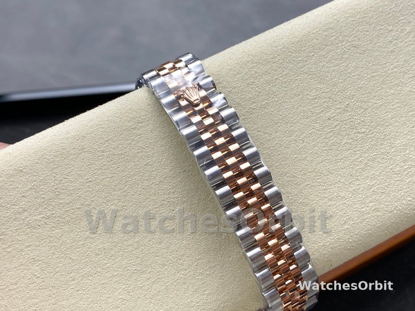 Rolex Datejust 278271 Sun Dust Roman Dial Two Tone Rose Gold Fluted Bezel Jubilee