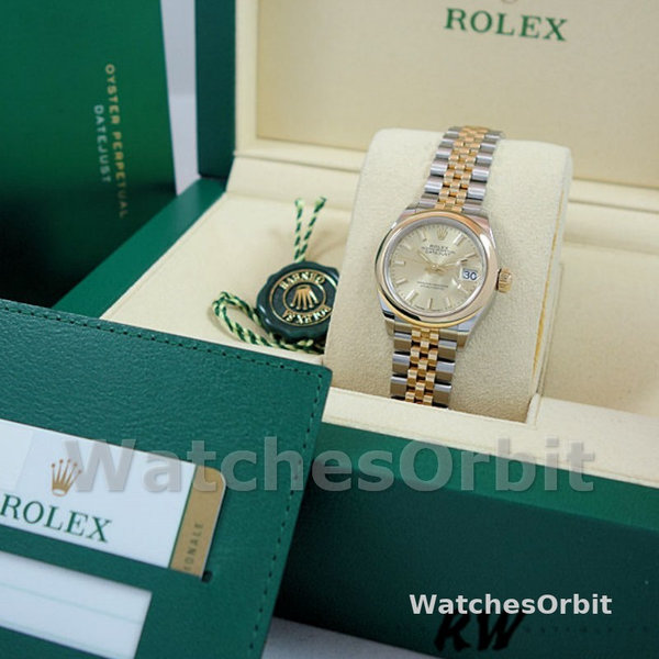 Rolex Datejust 279163 Champagne Index Dial Domed Bezel 28mm Lady Replica Watch