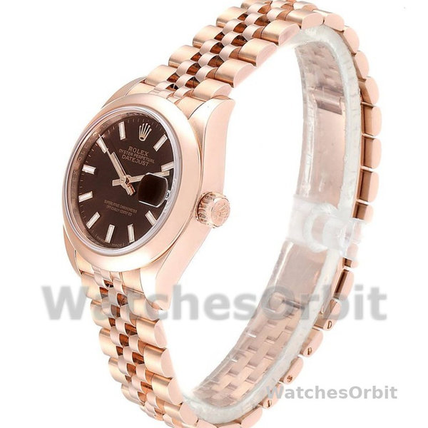 Rolex Datejust 279165 Chocolate Brown Dial Domed Bezel 28mm Lady Replica Watch