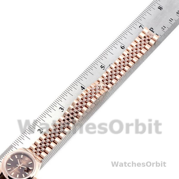 Rolex Datejust 279165 Chocolate Brown Dial Domed Bezel 28mm Lady Replica Watch