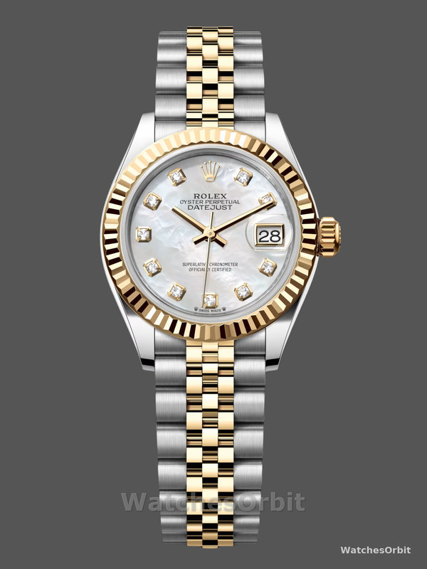 Rolex Datejust 279173 Mother Of Pearl Diamond Dial Fluted Bezel 28mm Lady Replica Watch