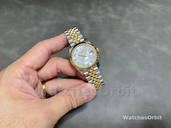 Rolex Datejust 279173 Mother Of Pearl Diamond Dial Fluted Bezel 28mm Lady Replica Watch