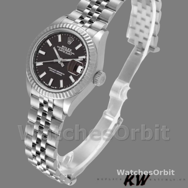 Rolex Datejust 279174 Stainless Steel Dark Grey Index Dial 28mm Lady Replica Watch