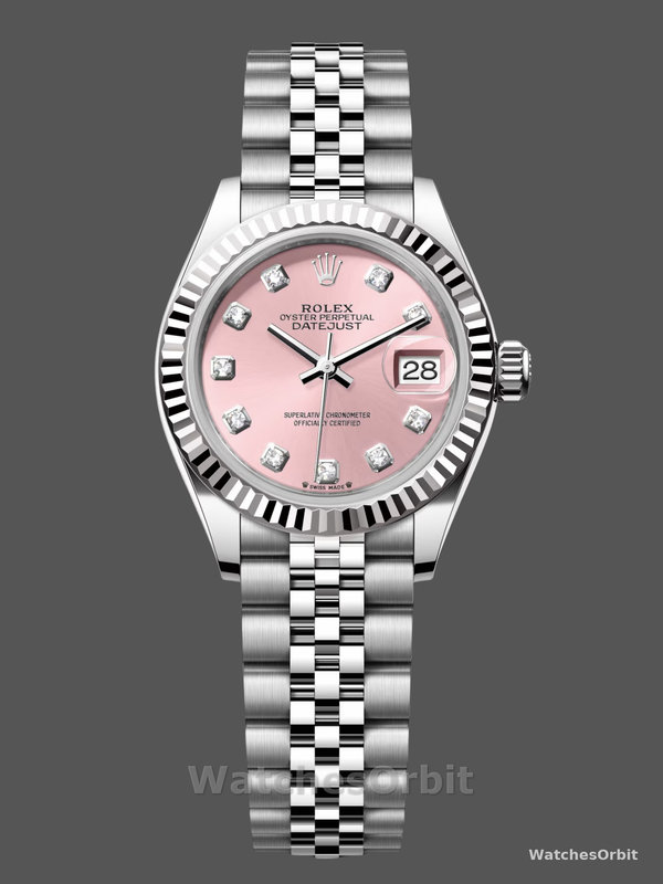 Rolex Datejust 279174 Stainless Steel Pink Diamond Dial 28mm Lady Replica Watch