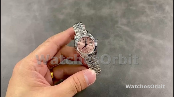 Rolex Datejust 279174 Stainless Steel Pink Diamond Dial 28mm Lady Replica Watch