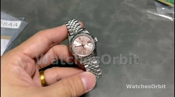 Rolex Datejust 279174 Stainless Steel Pink Index Dial 28mm Lady Replica Watch
