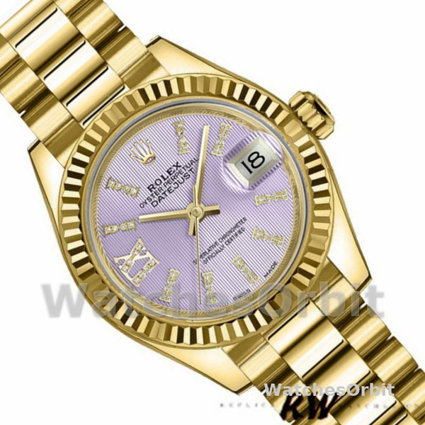 Rolex Datejust 279178 Lilac Purple Dial Fluted Bezel 28mm Lady Replica Watch