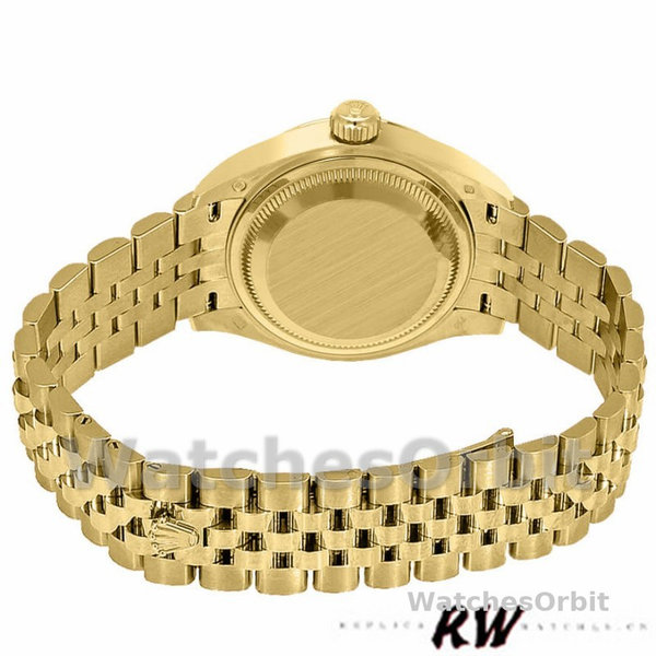 Rolex Datejust 279178 Mint Green Diamond Dial Yellow Gold 28mm Lady Replica Watch
