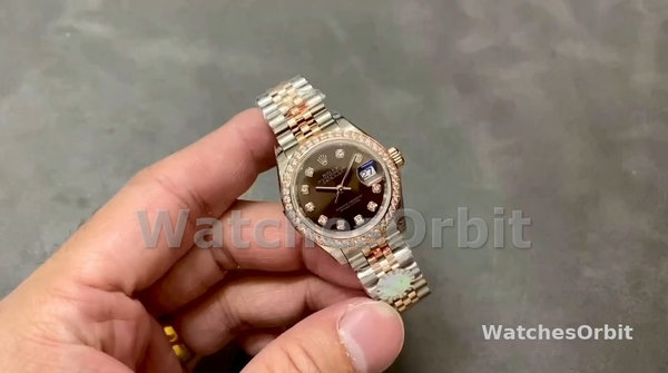 Rolex Datejust 28 Chocolate Diamond Dial m279135rbr 0018 Women's Watch