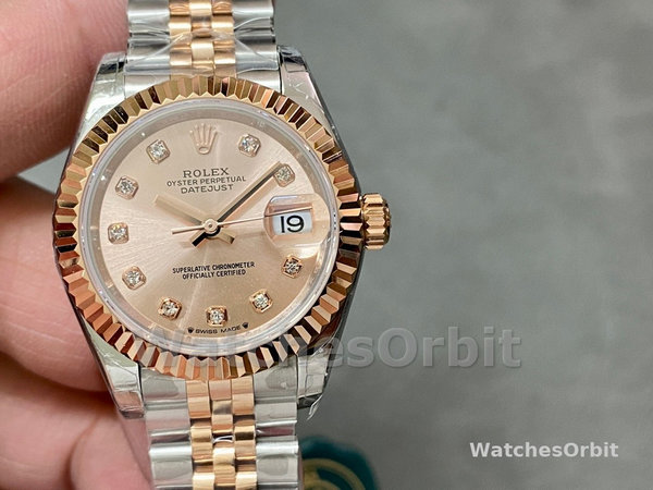 Rolex Datejust 28 Chocolate Diamond Dial m279135rbr 0018 Women's Watch