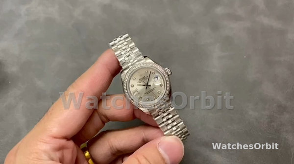 Rolex Datejust 28 Silver Dial Diamond Bezel m279384rbr 0021 Women's Watch