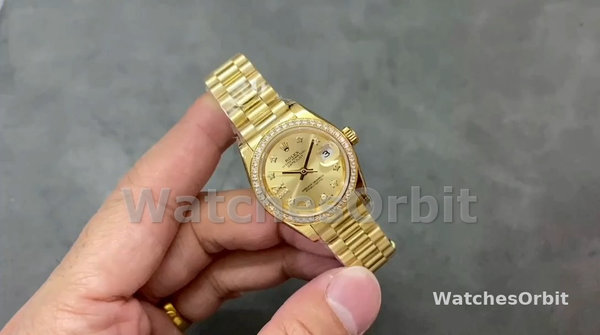 Rolex Datejust 28 Solid 18K Yellow Gold 279138RBR 0006 Women's Watch