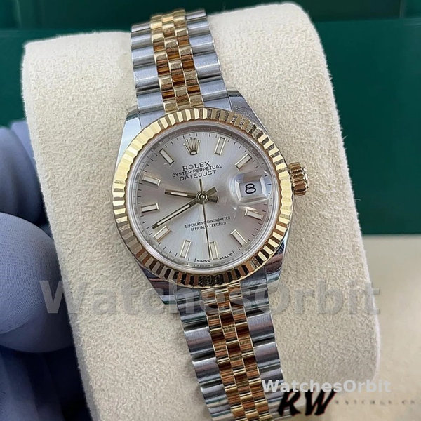 Rolex Datejust 28mm 279173 0019 Silver Index Dial Fluted Bezel 28mm Lady Replica Watch
